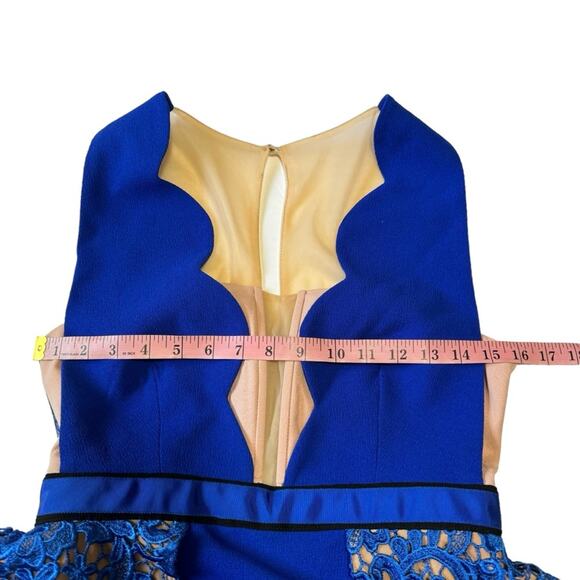 Three Floor Revolve West End Cobalt Blue and Rose Nude Dress NWT - Picture 12 of 13